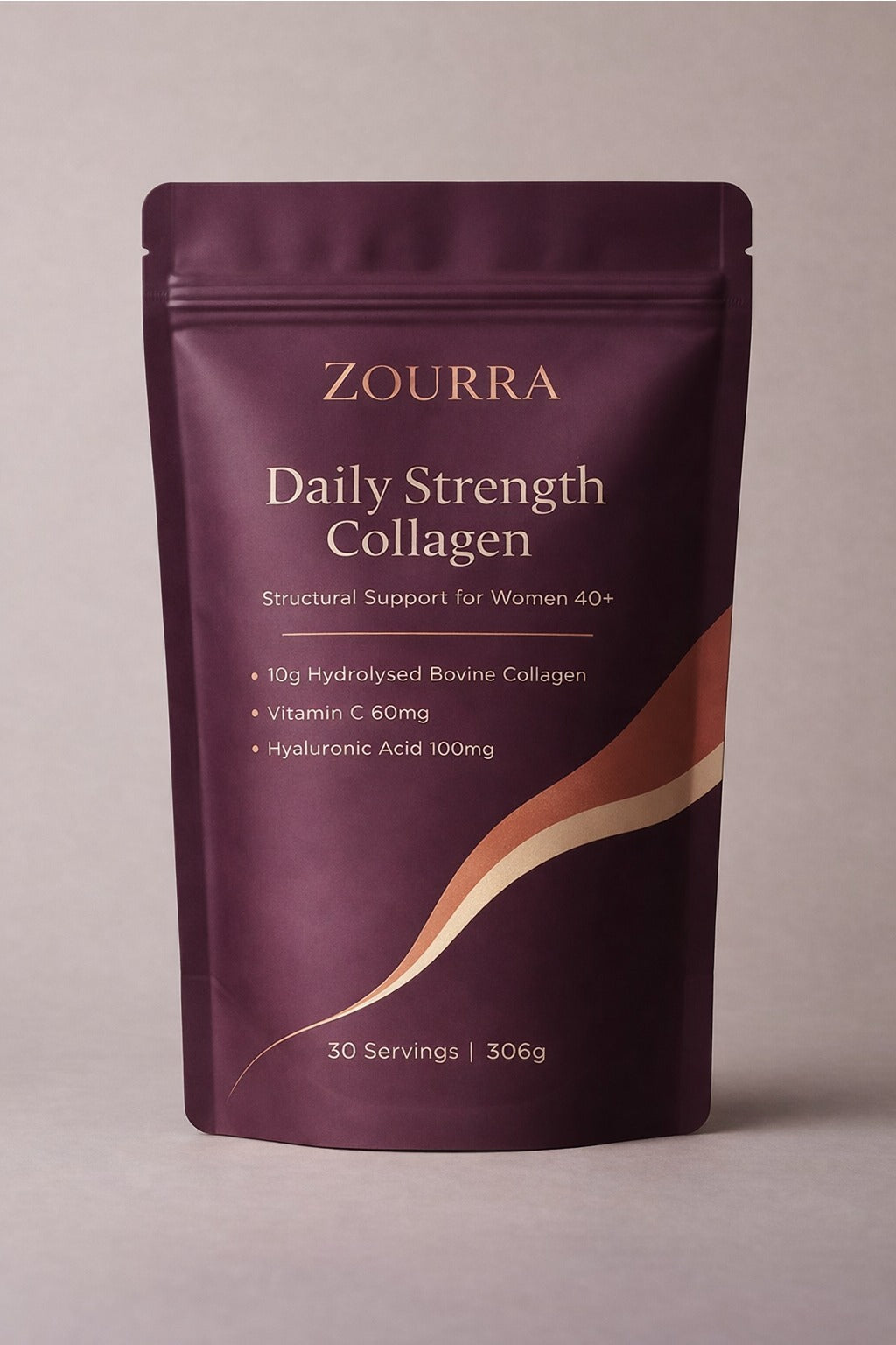 Zourra collagen powder supplement — coming soon